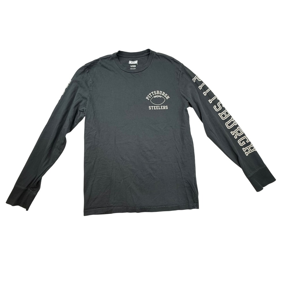 Tailgate Pittsburgh Steelers Small Long Sleeve T Shirt Black Football Fan